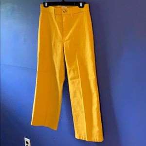 NWT JCrew Petite Slim Wide Leg Pants in Ochre